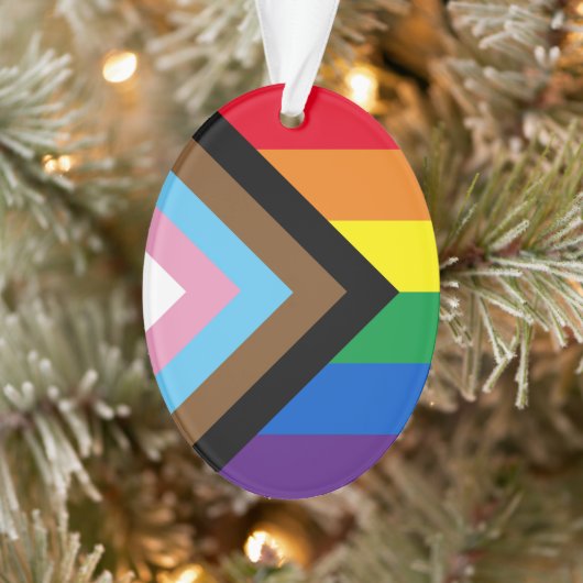 Pride Inklusive Regenbogenflagge Lgbtq Gay Diversi Ornament (Baum)