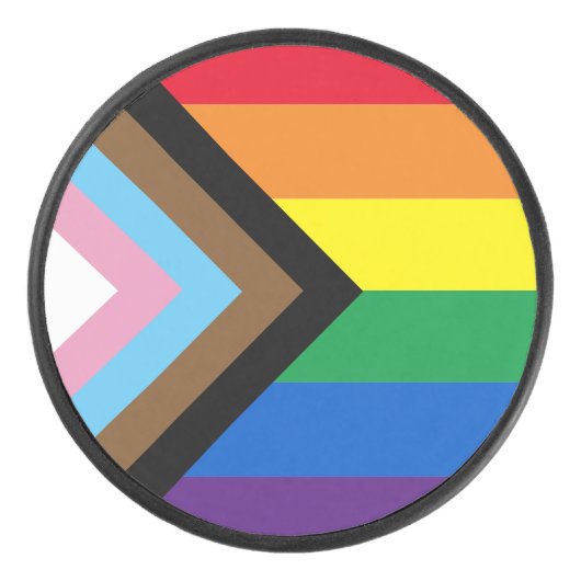 Pride Inklusive Regenbogenflagge Lgbtq Gay Eishockey Puck (Vorderseite)