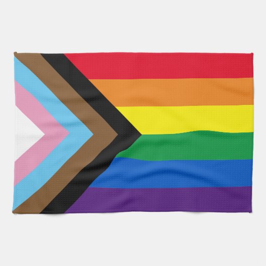 Pride Inklusive Regenbogenflagge Lgbtq Gay Geschirrtuch (Horizontal)
