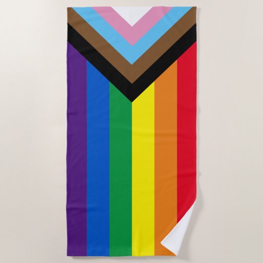 Pride Inklusive Regenbogenflagge Lgbtq Gay Strandtuch (Vorderseite)