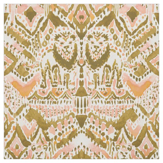 PRIDE INSIDE Lion Tribal Gold Pfirsichfarben Stoff (Muster)