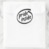 Pride Inside Runder Aufkleber (Tasche)