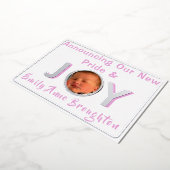 Pride & Joy Foil Geburtsankündigung Folieneinladung (Gedreht)