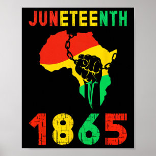 Pride Juneteenth 19. Juni Kleidungsfrau Poster
