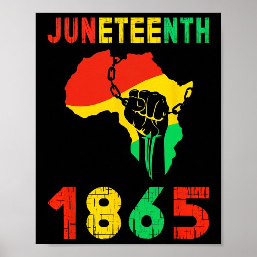 Pride Juneteenth 19. Juni Kleidungsfrau Poster (Vorne)