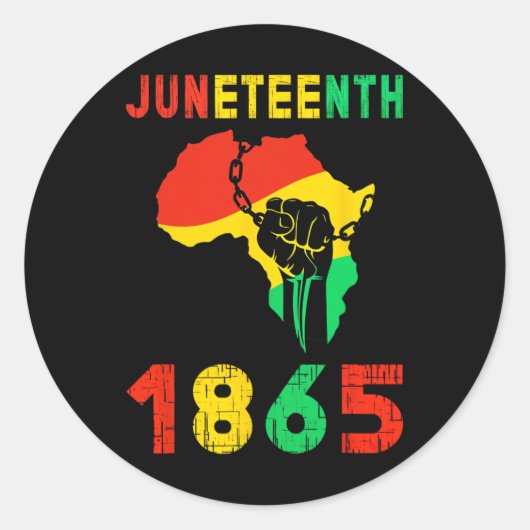 Pride Juneteenth 19. Juni Kleidungsfrau Runder Aufkleber (Vorderseite)