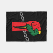 Pride Juneteenth feiert 1865 Afro Fleecedecke (Vorderseite (Horizontal))