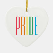 PRIDE Keramik Herzdekoration Ornament (Vorne)