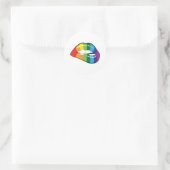 Pride Kiss Runder Aufkleber (Tasche)