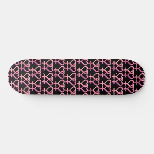 Pride Lesbian Symbol Herz Skateboard (Horizontal)