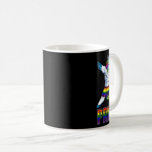 Pride Lgbt Bodybuilding Einhorn Muskel Lesbian Gay Kaffeetasse (VorderseiteRechts)