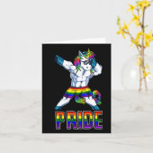 Pride Lgbt Bodybuilding Einhorn Muskel Lesbian Gay Karte (Gelbe Blume)