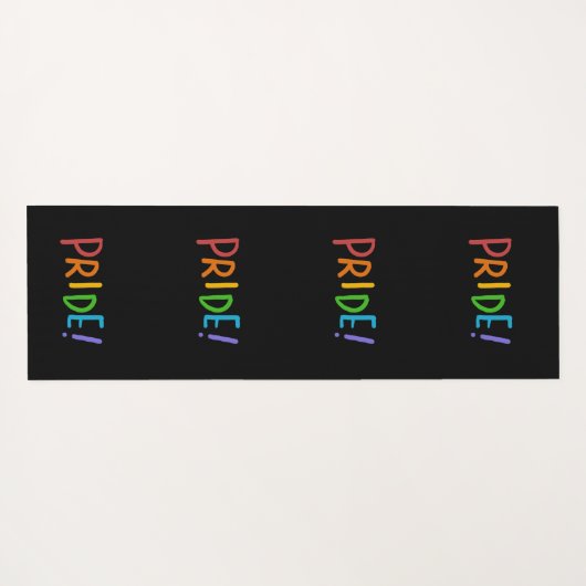 PRIDE LGBT Colors Typografie Yogamatte (Rückseite (Horizontal))