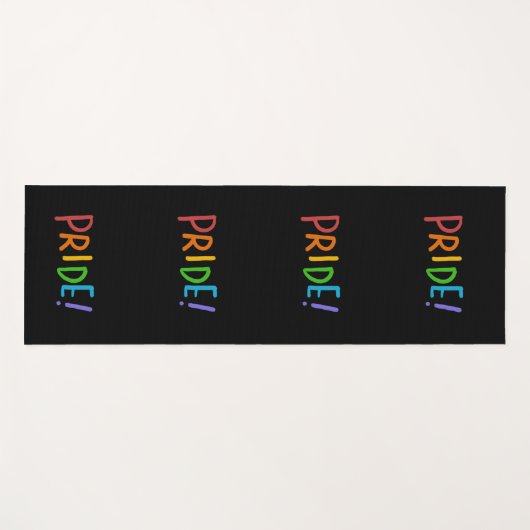 PRIDE LGBT Colors Typografie Yogamatte (Vorderseite (Horizontal))