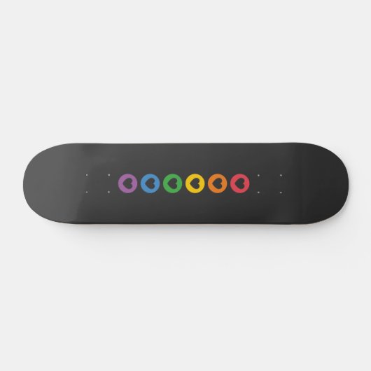 Pride LGBT | Farbige Regenbogenkonstruktion Skateboard (Horizontal)