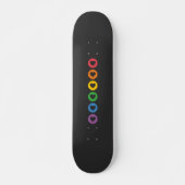 Pride LGBT | Farbige Regenbogenkonstruktion Skateboard (Vorne)