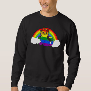 Pride Lgbt Flag Einhorn Katze Matching Gay Lesbian Sweatshirt