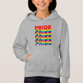 Pride lgbt lgbtq Gay Regenbogen Retro Farben Kinde Hoodie (Vorderseite)