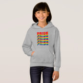 Pride lgbt lgbtq Gay Regenbogen Retro Farben Kinde Hoodie (Vorne ganz)