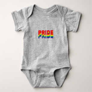 Pride lgbt lgbtq que Gay Regenbogenfarben grau Baby Strampler
