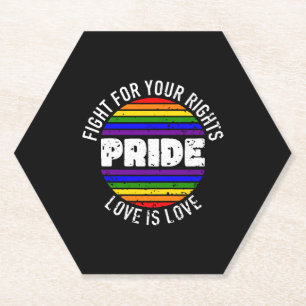 Pride LGBT Liebe gewinnt, wir sind que und stolz C Untersetzer