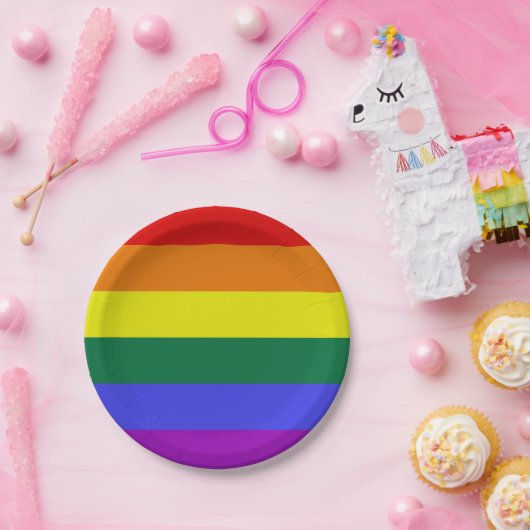 Pride LGBT Rainbow Pappteller (Party)