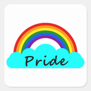 Pride - LGBT Rainbow Quadratischer Aufkleber