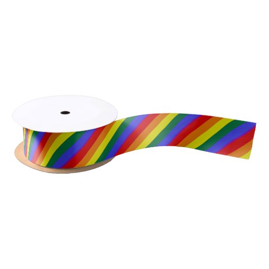 Pride LGBT Rainbow Ribbon Satinband (Spule)