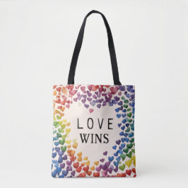Pride LGBTQ Gay Liebe gewinnt AI Rainbow Heart Tasche