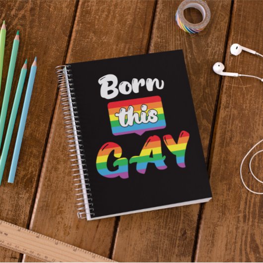 Pride LGBTQ+ Geboren Dieses Gay Spiral Foto Notebo Notizblock
