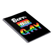 Pride LGBTQ+ Geboren Dieses Gay Spiral Foto Notebo Notizblock (Rechte Seite)