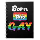 Pride LGBTQ+ Geboren Dieses Gay Spiral Foto Notebo Notizblock (Vorderseite)