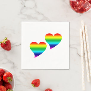 Pride lgbtq lgbt Hearts Valentine Tageszeitung Serviette