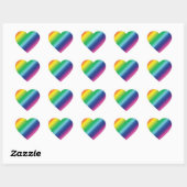 Pride lgbtq Lgbt Regenbogenfarben Muster Herz-Aufkleber (Blatt)