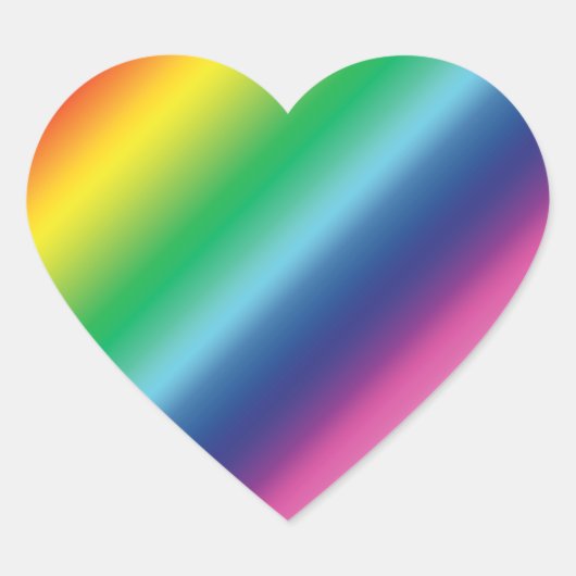 Pride lgbtq Lgbt Regenbogenfarben Muster Herz-Aufkleber (Vorderseite)