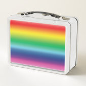 Pride lgbtq lgbt Regenbogenfarben Muster Metall Brotdose (Rückseite)