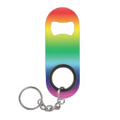 Pride lgbtq lgbt Regenbogenfarben Muster Mini Flaschenöffner (Vorderseite)