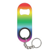 Pride lgbtq lgbt Regenbogenfarben Muster Mini Flaschenöffner (Rückseite)