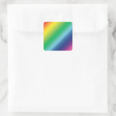 Pride lgbtq Lgbt Regenbogenfarben Muster Quadratischer Aufkleber (Tasche)