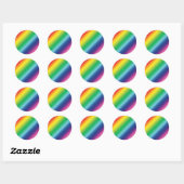 Pride lgbtq Lgbt Regenbogenfarben Muster Runder Aufkleber (Blatt)