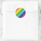 Pride lgbtq Lgbt Regenbogenfarben Muster Runder Aufkleber (Tasche)
