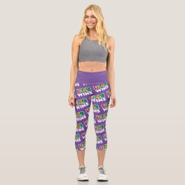 Pride LGBTQ Liebe gewinnt Rainbow Lila Capri Leggings