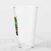 Pride LGBTQ Liebe gewinnt Rainbow Retro Typografie Glas (Links)