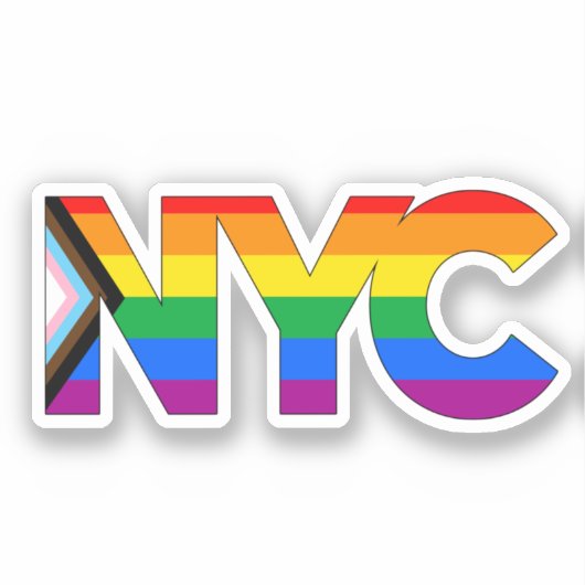 Pride LGBTQ Progress Pride in New York Aufkleber (Vorderseite)