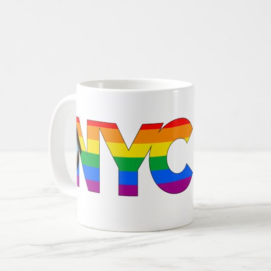 Pride LGBTQ Progress Pride in New York Kaffeetasse (Vorderseite Links)