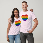 Pride LGBTQ Rainbow Herz Flag Custom Text Unisex T-Shirt (Unisex)