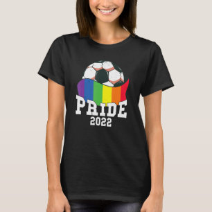 Pride LGBTQ Soccer Rainbow Flag Football T-Shirt