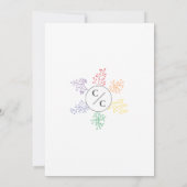 Pride LGBTQ Wasserfarbe Elegante Einladung Hochzei (Rückseite)