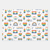 Pride LGBTQ Wrapping Paper Set Geschenkpapier Set (Vorderseite 3)