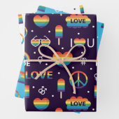 Pride LGBTQ Wrapping Paper Set Geschenkpapier Set (Beispiel)